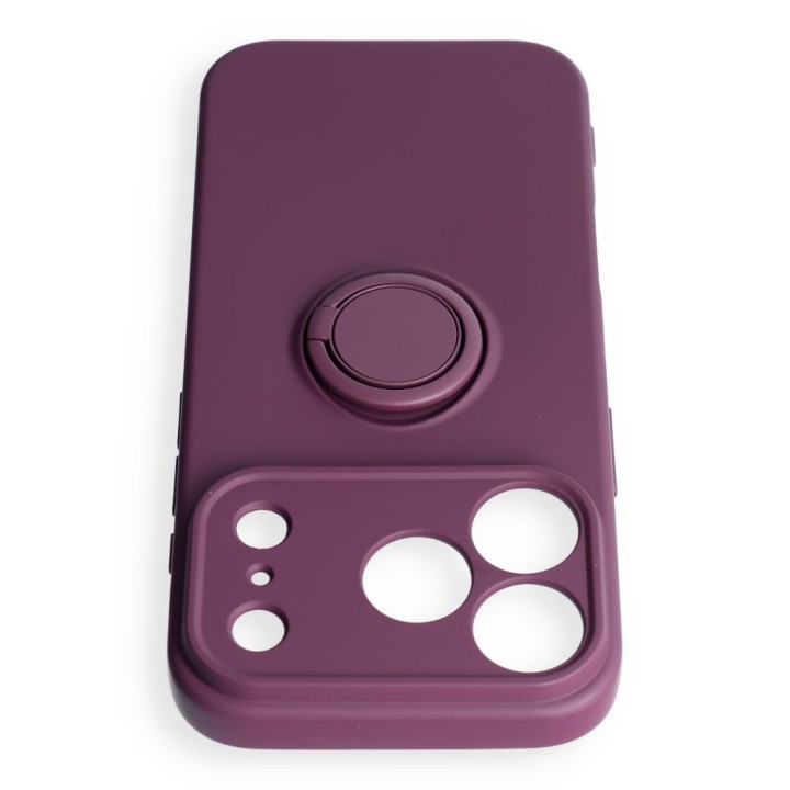 Чехол для iPhone 18 Pro / 17 Pro Silicone Ring бордовый
