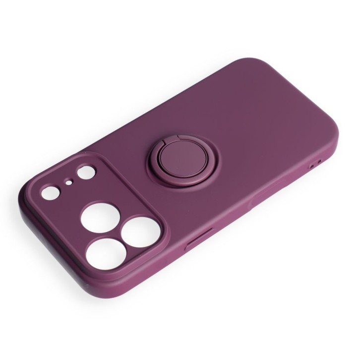 Чехол для iPhone 18 Pro / 17 Pro Silicone Ring бордовый