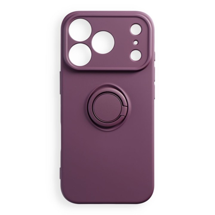 Чехол для iPhone 18 Pro / 17 Pro Silicone Ring бордовый