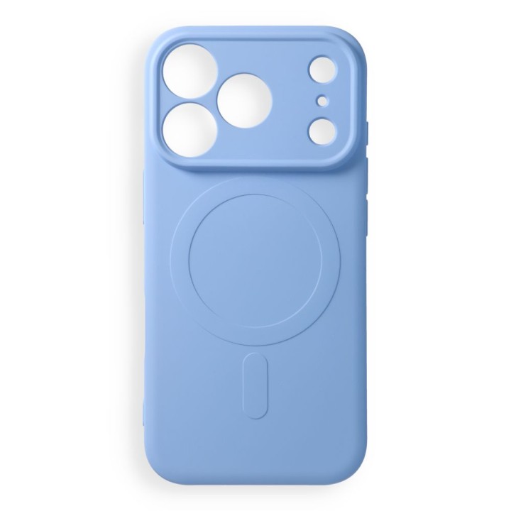 Чохол для iPhone 18 Pro / 17 Pro Silicone Mag Cover сумісний із MagSafe (camera protection) блакитний