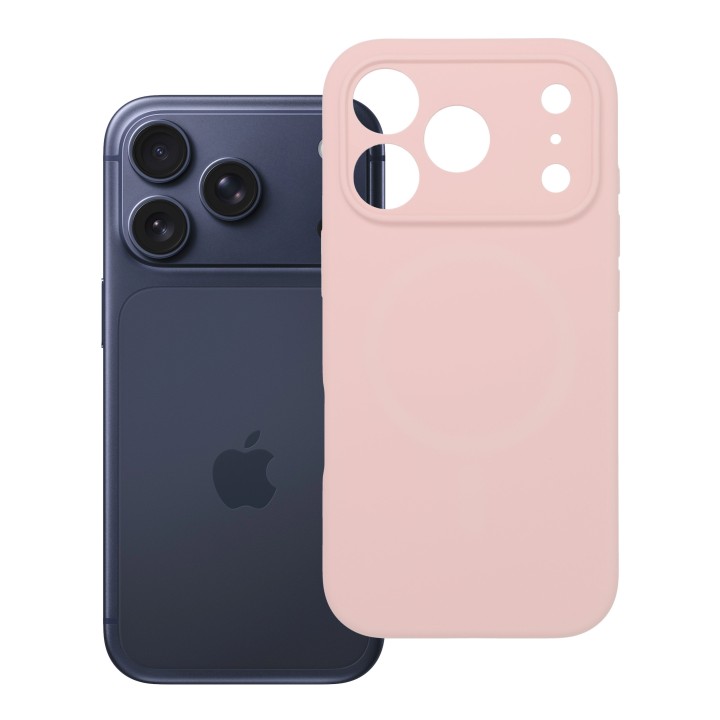 Case for iPhone 18 Pro / 17 Pro Silicone 2mm (big hole) powder pink