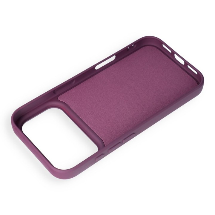 Case for iPhone 18 Pro / 17 Pro Silicone Mag Cover compatible with MagSafe (big hole) burgundy