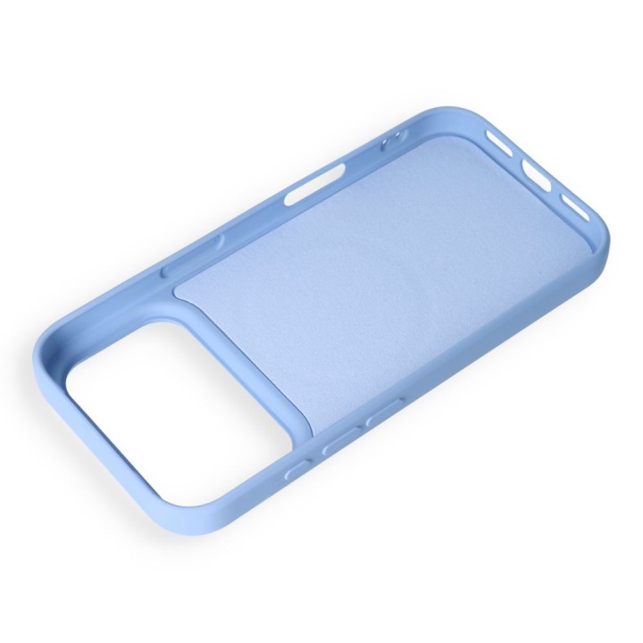Case for iPhone 18 Pro / 17 Pro Silicone Mag Cover MagSafe compatible (big hole) light blue