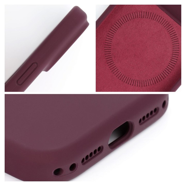 Case for iPhone 18 Pro / 17 Pro Forcell F-Protect Rubber Premium compatible with MagSafe burgundy 0INT