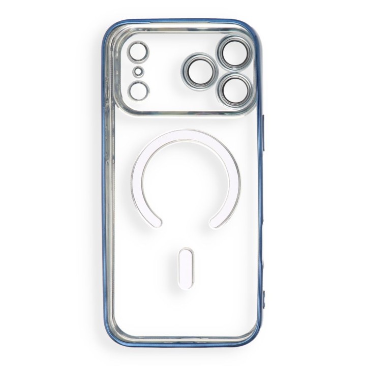 Case for iPhone 18 Pro / 17 Pro Electro Mag Cover compatible with MagSafe navy blue