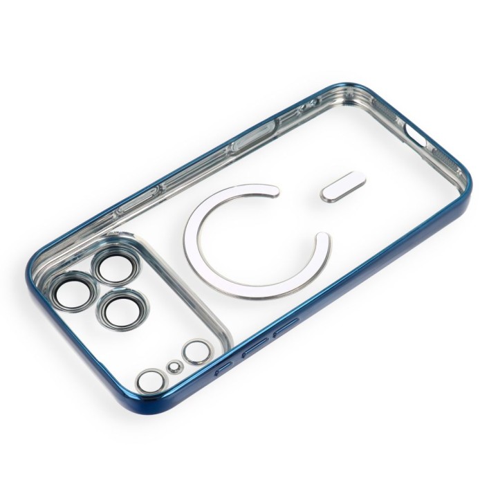 Case for iPhone 18 Pro / 17 Pro Electro Mag Cover compatible with MagSafe navy blue