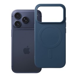 Case for iPhone 18 Pro / 17 Pro Silicone Mag Cover MagSafe compatible (big hole) navy blue