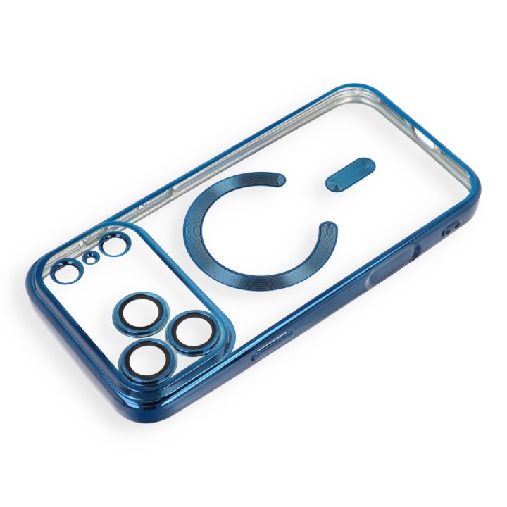 Case for iPhone 18 Pro / 17 Pro Electro Mag Cover compatible with MagSafe navy blue