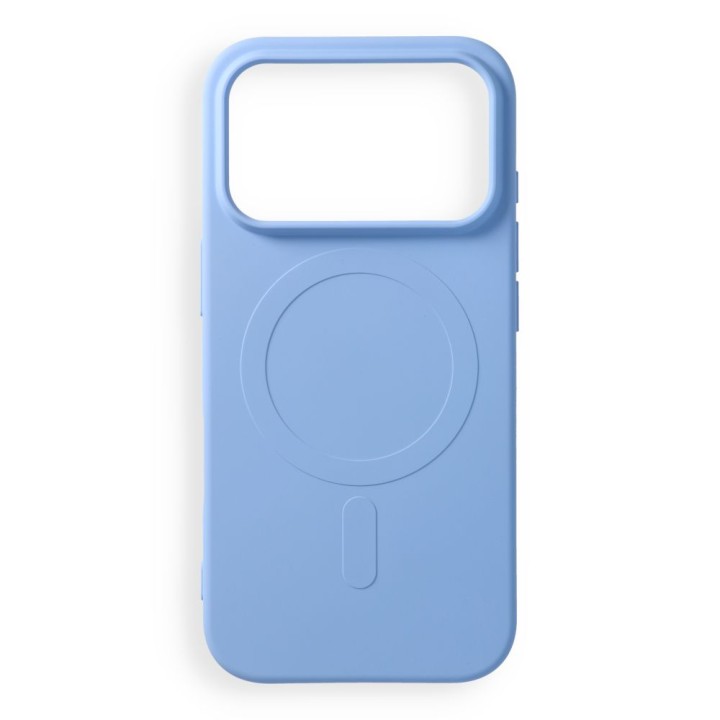 Case for iPhone 18 Pro / 17 Pro Silicone Mag Cover MagSafe compatible (big hole) light blue