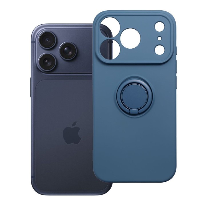 Case for iPhone 18 Pro / 17 Pro Silicone Ring navy blue