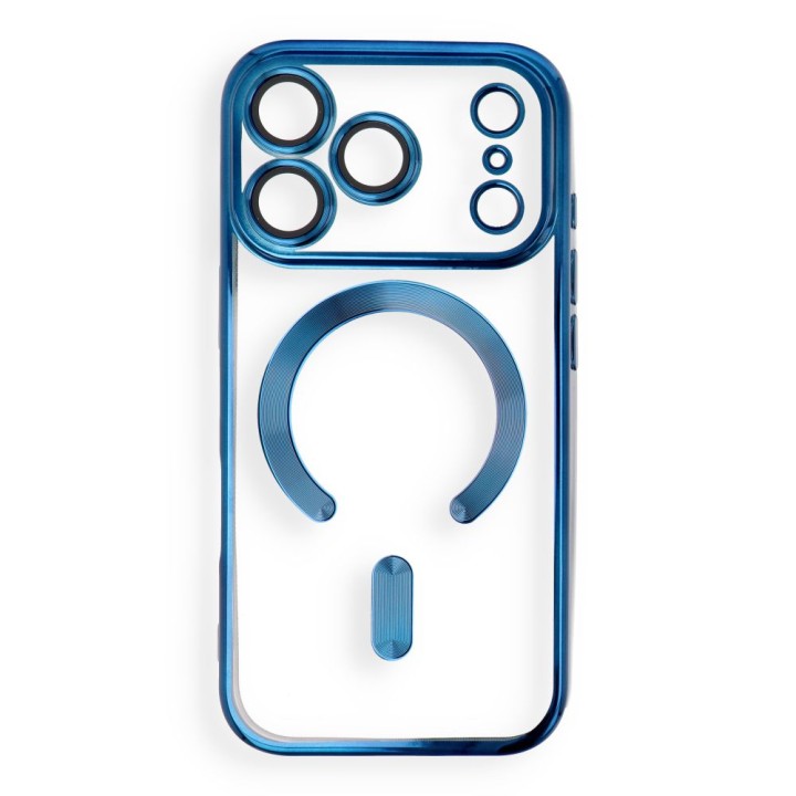 Case for iPhone 18 Pro / 17 Pro Electro Mag Cover compatible with MagSafe navy blue