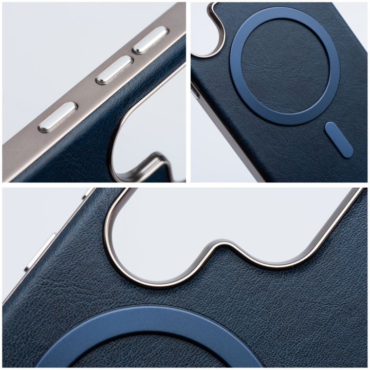 Case for iPhone 18 Pro Max / 17 Pro Max Gentleman Mag Cover compatible with MagSafe navy blue