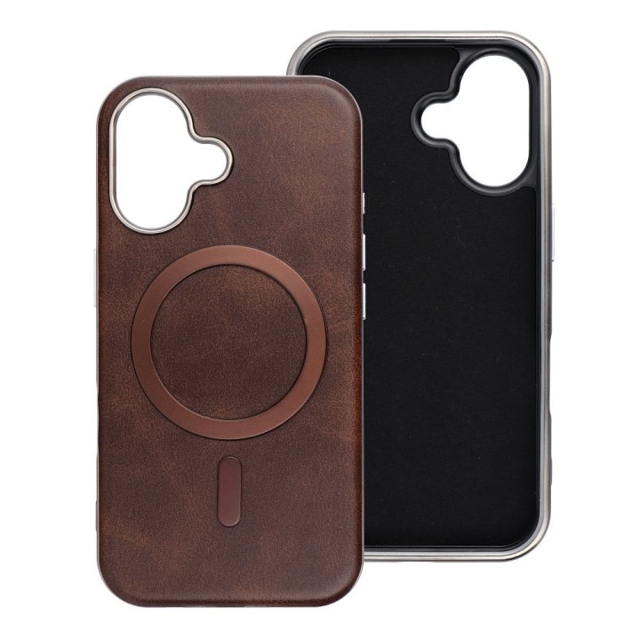 Case for iPhone 18 Pro Max / 17 Pro Max Gentleman Mag Cover compatible with MagSafe brown