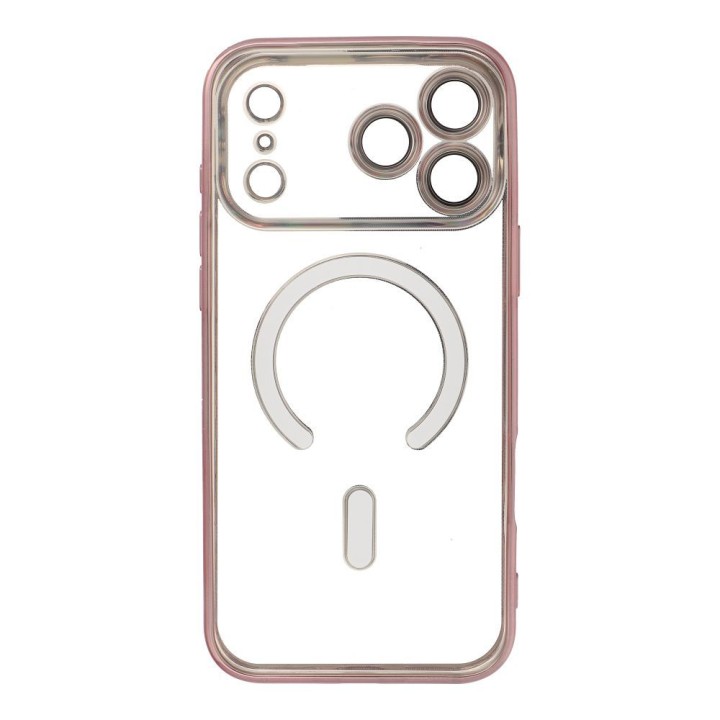 Case for iPhone 18 Pro Max / 17 Pro Max Electro Mag Cover compatible with MagSafe rose gold