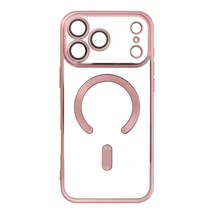 Case for iPhone 18 Pro Max / 17 Pro Max Electro Mag Cover compatible with MagSafe rose gold