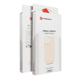 Case for iPhone 18 Pro Max / 17 Pro Max Forcell F-Protect Rubber Premium MagSafe compatible antique white 0INT
