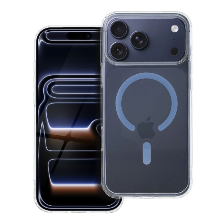 Чохол для iPhone 18 Pro Max / 17 Pro Max Drop Glue Colorful Ring Mag Cover сумісний із MagSafe блакитний