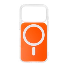 Case for iPhone 18 Pro Max / 17 Pro Max Clear Fusion Mag Cover compatible with MagSafe hermes orange