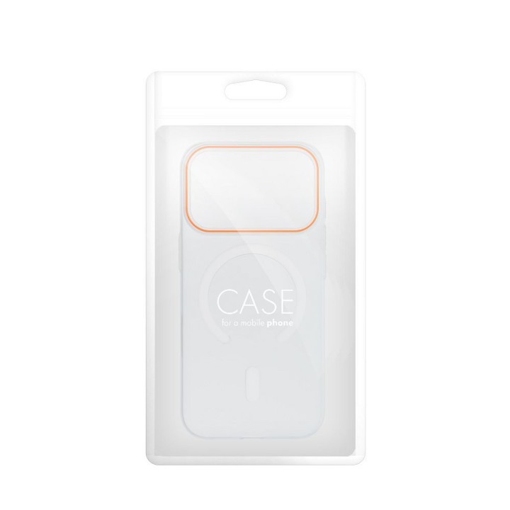 Case for iPhone 18 Pro Max / 17 Pro Max Go Orange MagSafe compatible transparent