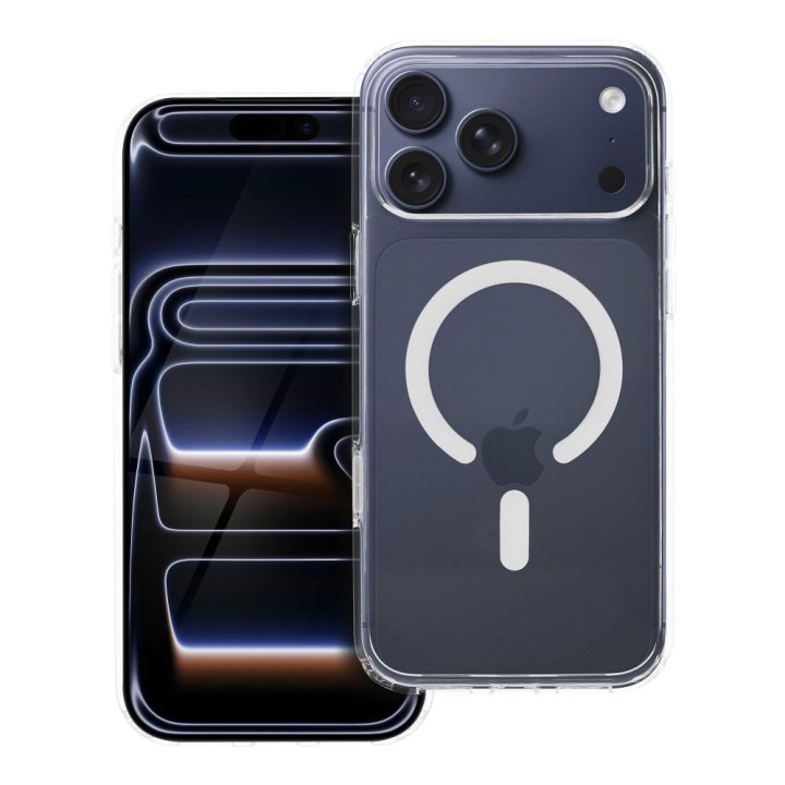 Чехол для iPhone 18 Pro Max / 17 Pro Max Forcell F-Protect Clear Hybrid Premium совместимый с MagSafe прозрачный 0INT