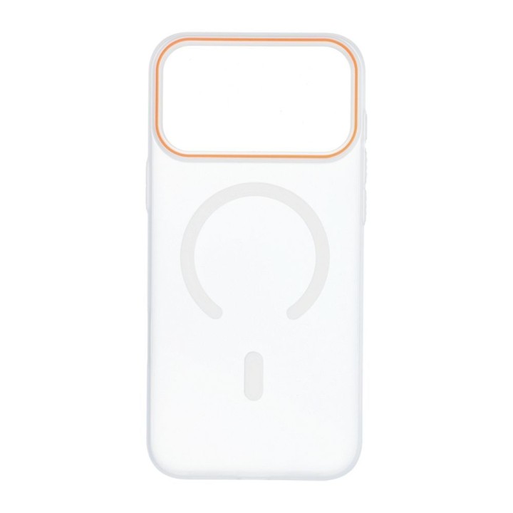 Case for iPhone 18 Pro Max / 17 Pro Max Go Orange MagSafe compatible transparent