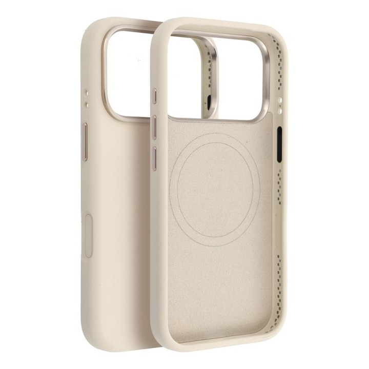 Case for iPhone 18 Pro Max / 17 Pro Max Forcell F-Protect Frame Premium MagSafe compatible antique white 0INT