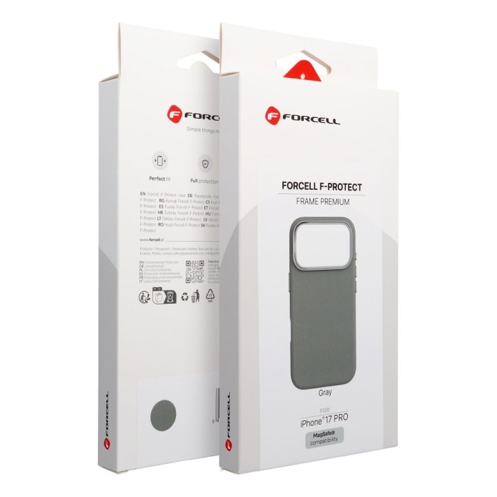 Чохол для iPhone 18 Pro Max / 17 Pro Max Forcell F-Protect Frame Premium сумісний з MagSafe сірий 0INT