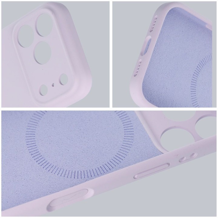 Case for iPhone 18 Pro Max / 17 Pro Max Forcell F-Protect Rubber Premium compatible with MagSafe violet-pink 0INT
