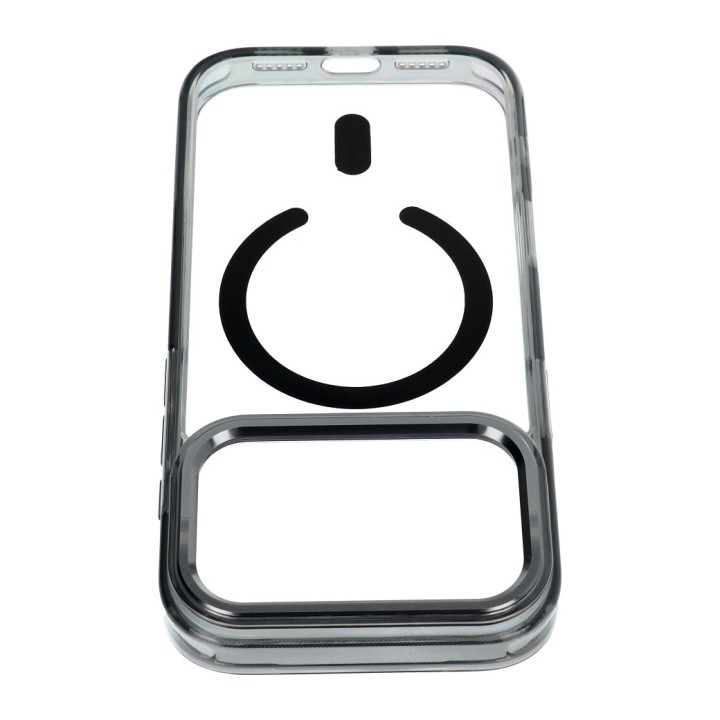 Чохол для iPhone 18 Pro Max / 17 Pro Max Frame Clear Hybrid Mag Cover сумісний з MagSafe чорний