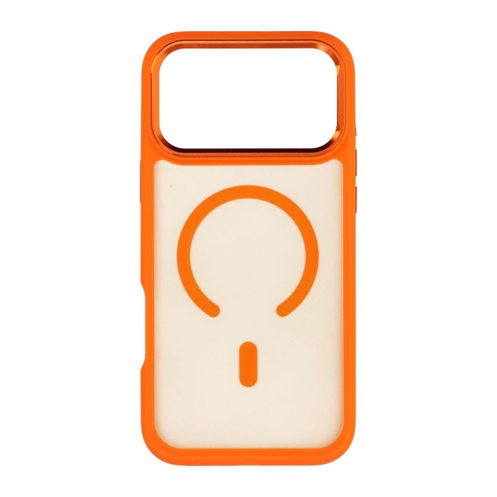 Case for iPhone 18 Pro Max / 17 Pro Max Forcell F-Protect Smoke Hybrid Premium compatible with MagSafe orange 0INT