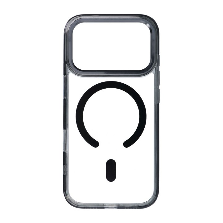 Case for iPhone 18 Pro Max / 17 Pro Max Frame Clear Hybrid Mag Cover MagSafe compatible black