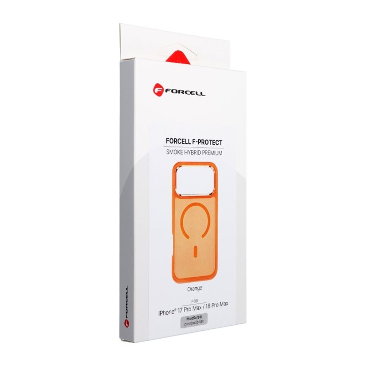 Чохол для iPhone 18 Pro Max / 17 Pro Max Forcell F-Protect Smoke Hybrid Premium сумісний із MagSafe помаранчевий 0INT
