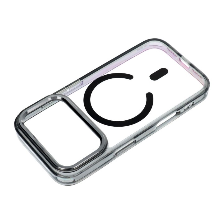 Case for iPhone 18 Pro Max / 17 Pro Max Frame Clear Hybrid Mag Cover compatible with MagSafe black