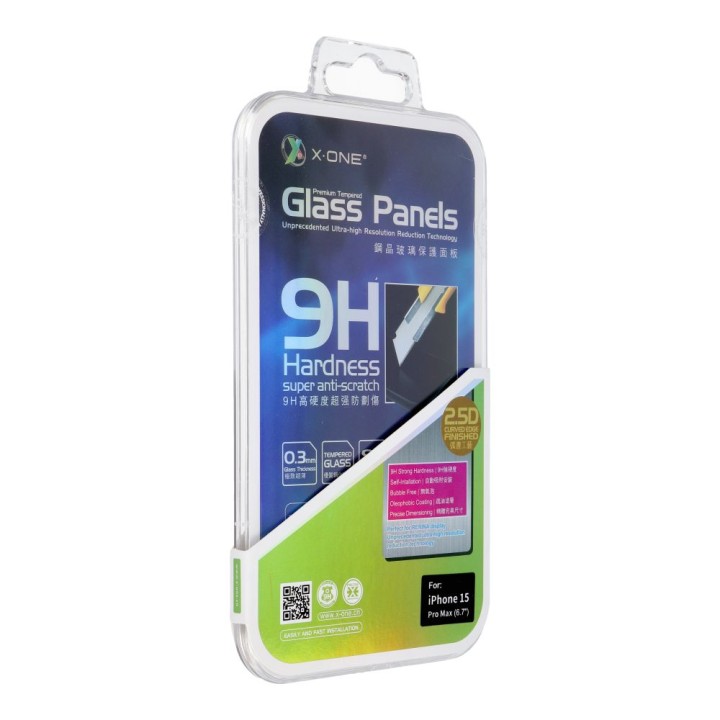 Tempered glass for iPhone 15 PRO MAX X-One 0,3mm