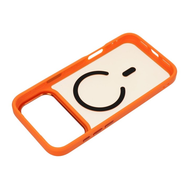 Case for iPhone 18 Pro Max / 17 Pro Max Forcell F-Protect Smoke Hybrid Premium compatible with MagSafe orange 0INT