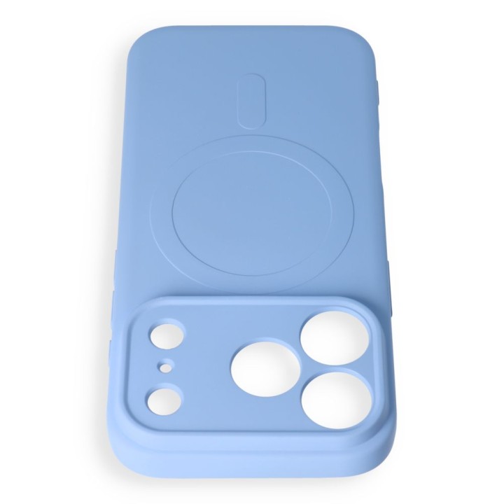 Case for iPhone 18 Pro Max / 17 Pro Max Silicone Mag Cover MagSafe compatible (camera protection) light blue