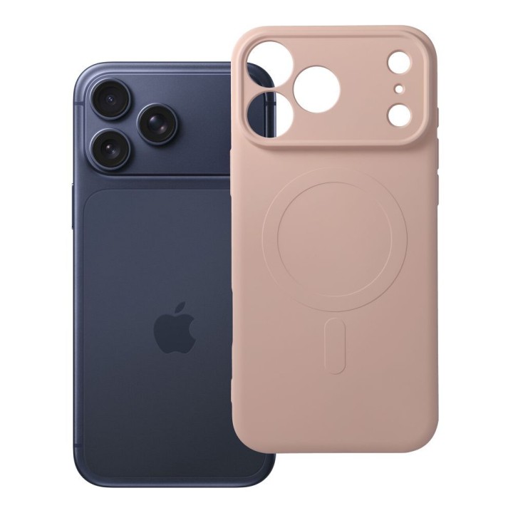 Чехол для iPhone 18 Pro Max / 17 Pro Max Silicone Mag Cover совместимый с MagSafe (camera protection) розовый