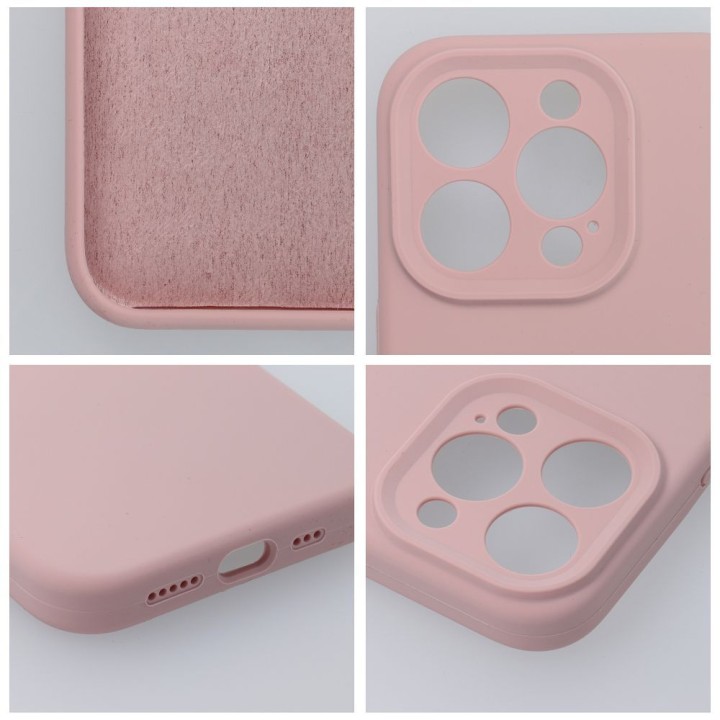 Etui na iPhone 18 Pro Max / 17 Pro Max Silicone 2mm (big hole) pudrowy róż
