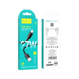 Кабель USB-A – USB-C Hoco PD 2,4A 27W 1 m X96 чорний