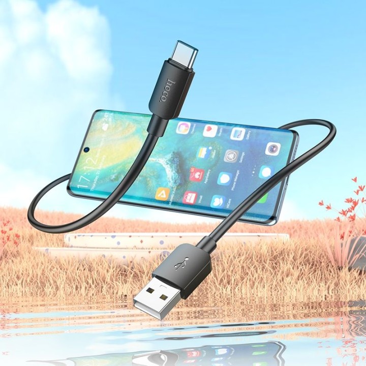 Кабель USB A — USB C Hoco PD 2,4A 27W 1 m X96 черный