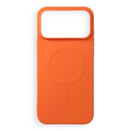 Чохол для iPhone 18 Pro Max / 17 Pro Max Silicone Mag Cover сумісний із MagSafe (big hole) помаранчевий