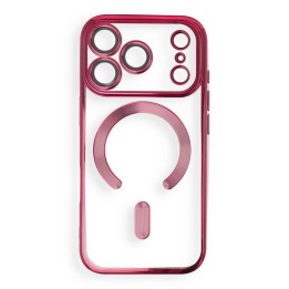 Case for iPhone 18 Pro / 17 Pro Electro Mag Cover MagSafe compatible burgundy