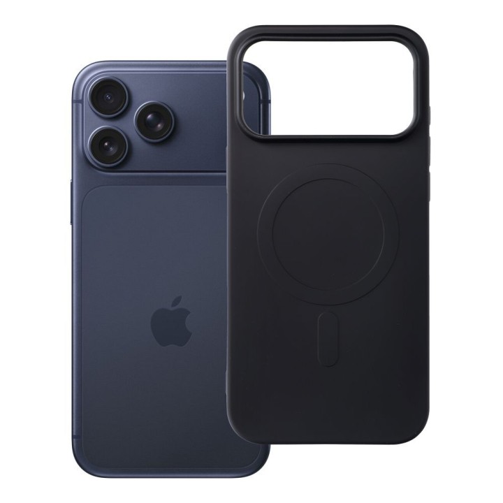 Case for iPhone 18 Pro Max / 17 Pro Max Silicone Mag Cover compatible with MagSafe (big hole) black