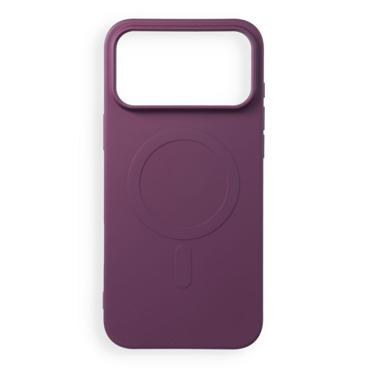 Чехол для iPhone 18 Pro Max / 17 Pro Max Silicone Mag Cover совместимый с MagSafe (big hole) бордовый