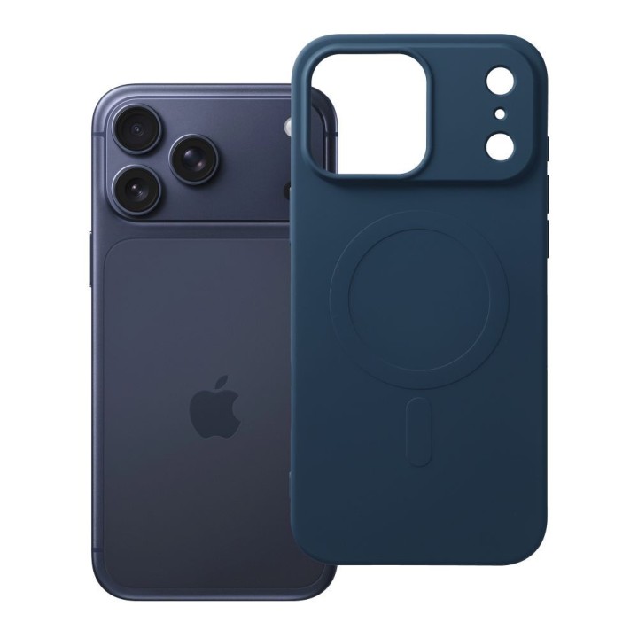 Case for iPhone 18 Pro Max / 17 Pro Max Silicone Mag Cover MagSafe compatible (big hole) navy blue