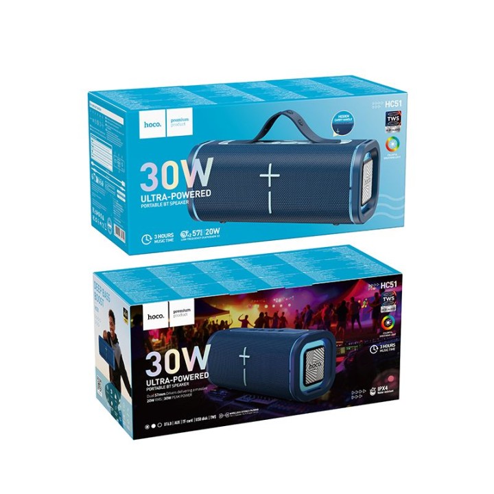 Bluetooth speaker 30W 5h Hoco HC51 blue