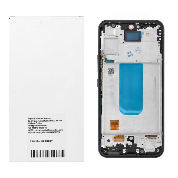 REWA LCD display for SAMSUNG A54 5G OLED black with frame