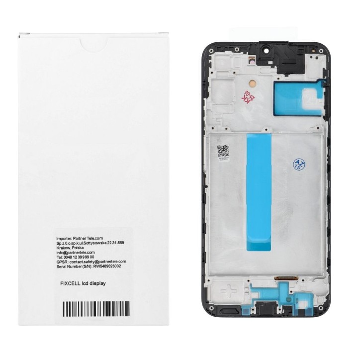 REWA LCD display for SAMSUNG A25 OLED black with frame