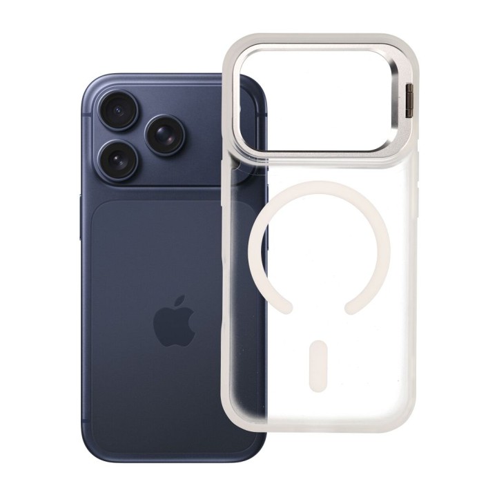 Case for iPhone 18 Pro / 17 Pro Forcell F-Protect Shadow Stand Premium MagSafe compatible silver 0INT