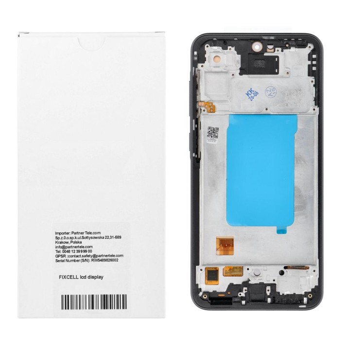 REWA LCD display for SAMSUNG A36 OLED black with frame